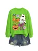Sudadera linda y divertida de Halloween para mujer con diseño de fantasma, moño, flor, calabaza, murciélago para Amazon, Wish y tiendas independientes
