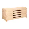 Cama de Sesta para Jardim de Infância Madeira Maciça Empilhável Cuidados Domésticos Sala de Aula Alunos do Ensino Fundamental Cama Infantil de Madeira