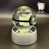 Adorno de Bola de Cristal de Elfo de Bolsillo 3D Pichu Bulbasaur Periférico de Pokemon Regalo de Cumpleaños