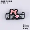 Serie Negra Gato de Dibujos Animados Pegatina de Resina Placa de Letras con Lazo Kumi Estuche de Teléfono DIY Pasador para el Cabello Accesorios de Resina
