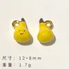 Colección de colgantes de aleación con diseño de fruta de dibujos animados pintados a mano, materiales DIY hechos a mano para pulseras, pendientes y accesorios