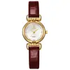 Nuevo reloj de cuarzo de estilo retro, ligero y delgado, con esfera pequeña para estudiantes, delicado reloj de pulsera con correa de PU para mujer.