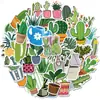 45 Peças de Plantas Verdes Frescas Adesivos de Grafite Não Infratores Suitcase Laptop Guitarra Adesivos à Prova d'Água