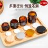 Botella de Vidrio Marrón para Crema 50g, Botella para Crema Facial 30g, Botella para Crema de Ojos, Botella Dosificadora Cosmética Marrón a Prueba de Luz, Botella para Rellenar Crema