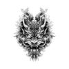 Tatuaje de Kirin Enojado de Espalda Completa de Larga Duración No Reflectante para Hombres y Mujeres, Tatuaje Real de Gama Alta, Popular de Internet Genial Impermeable y Resistente al Sudor