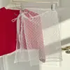 Delantal falda de gasa estilo coreano falda mujer primavera y verano popular cortina de pedos encaje diseño de nicho correa superpuesta moda