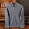 Suéter de cashmere liso estilo fresco para atacado masculino, camiseta básica gola fruta verde, suéter quente de gola redonda solto estilo coreano