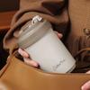 Copo de água atacado com tampa isolamento anti-queimadura anti-queda à prova de vazamento escritório home office trabalhadores caneca de aço inoxidável 304