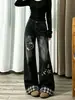 Jeans anchos retro de moda estilo americano para mujer, nueva colección otoño 2026, de cintura alta, diseño adelgazante, pantalones de largo hasta el suelo