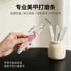 Set de limas de uñas con grano de diamante, lima de uñas resistente al desgaste, pequeño regalo para salones de uñas para atraer clientes, disponible en stock del fabricante