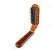 Peine de Cerdas de Cerdo Plegable para Casa Viaje Peine de Masaje Portátil Peine para Peinar el Cabello para Niñas con Flequillo Peine con Base Esponjosa