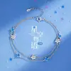 Pulsera de Estrella de Doble Capa Nueva 2024 para Niñas Estilo Coreano Ins Diseño de Nicho Lujo Ligero de Gama Alta Pulsera de Estrella Gippla