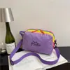 Bolsa de Tocador Estilo Nuevo, Bolsa de Maquillaje con Bloques de Color Dopamina, Bolsa de Almacenamiento Multiusos Ligera, Bolso Cruzado de Hombro Versátil de Moda