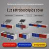Luz de flash solar construção de estradas LED luz vermelha e azul quatro luzes luz de advertência de dupla face luz de sinalização luz de flash de tráfego