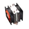 Ventilador de CPU de doble ventilador con diseño de acorazado Flame, doble tubo de cobre, potente refrigeración, radiador host para computadora multiplataforma.