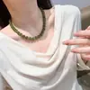 Novo Colar de Jade com Fecho de Lingote em Prata de Lei S925 Estilo Chinês para Mulheres, Personalizado, High-End, Luxo Leve, Delicado, Presente de Dia das Mães