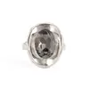 Anillo Abierto de Joyería Transfronteriza Europea y Americana Ins Geométrico con Microincrustaciones de Piedras Preciosas Estilo Old Money Moda Anillo Líquido Texturizado