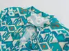 Atacado Outono 2026 Novo Estilo Europeu Vestido Feminino de Manga Longa Estampa Floral Verde 3384