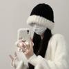 Gorro de Felpa Tejido Hecho a Mano para Celebraciones de Internet, Estilo Versátil, Grueso, Cálido, Protege Orejas y Cara, Gorro Pequeño de Lana, Estilo Coreano, Moderno para Niños