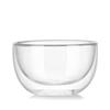 Vajilla de vidrio de borosilicato alto resistente al calor transparente simple ensaladera de frutas regalos navideños vidrio de doble capa de varios tamaños