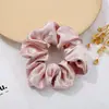 Scrunchie Retrô Francês de Verão Ins Seda Cor Sólida Elástico de Cabelo Versátil Modelador de Coque Atacado Não Danifica o Cabelo