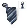 Corbata de Nuevo Estilo para Hombre de 8 cm Fácil de Usar, Corbata Perezosa de Rayas Rojas de Alta Gama, Diseño Personalizado Disponible, No Necesita Atar