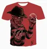 Camiseta verano transpirable manga corta 2025 comercio exterior caliente transfronterizo nuevo máquina de impresión digital 3D calavera