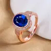 Anillo Vintage de Lujo Ligero de Nicho con Diamantes Completos para Mujer, Oro Rosa Geométrico con Piedra Preciosa Circonita Anillo Ajustable, Joyería Elegante al por Mayor