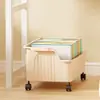 Caja de almacenamiento de libros con ruedas para dormitorios estudiantiles y aulas, cesta de almacenamiento debajo del escritorio para mochilas, caja organizadora de libros para escuela secundaria