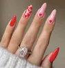 Arte de Uñas Francesas Negras Transfronterizas Europeas y Americanas de Venta Caliente Piezas de Uñas para Usar Avanzado Línea Dorada Almendra Pegamento para Uñas Piezas de Uñas