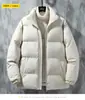 Chaqueta de algodón de color liso con cuello alto para otoño e invierno para estudiantes jóvenes, unisex, engrosada para usar al aire libre, corte holgado, versátil y proporciona calor