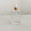 Gotero de vidrio con cabeza rompedora para pegamento de aceite esencial, pipeta, frasco de esencia 30ml50ml100ml, cuadrado, cristal blanco, material, cuadrado plano