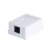 Caja de Información de Teléfono de Red Puerto Único Tipo Súper Cinco Información Caja de Escritorio Blanca Caja de Escritorio de Puerto Único