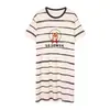 Pijama Nuevo de Verano para Mujer Camisón Lindo de Manga Corta Dibujos Animados Talla Grande Verano Delgado Vestido Largo Ropa para el Hogar