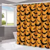 Amazon Halloween Murciélago Fantasma Cortina de Ducha para Baño Hogar Impermeable a Prueba de Moho Cortina de Ducha Cortina de Ducha para Separación de Inodoro