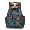 Mochila Vintage Estilo Britânico Bolsa Feminina Impermeável Grande Capacidade Mochila Escolar Estudante Moderna Cool Flor Grande Letra Mochila de Comércio Exterior