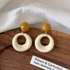 Brincos de Argola de Cor Contrastante de Verão para Mulheres Design de Nicho Brincos Circulares Novidades Primavera e Verão 2025 Brincos Exagerados Dopamina