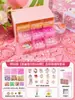Set de Cuentas para Niños Pulsera Hecha a Mano DIY Material para Ensartar Regalo para Estudiante de Primaria Juguete de Cuentas Sueltas de Vidrio Recuerdo