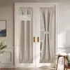 Cortina de porta em linho estilo francês para comércio exterior da Amazon, proteção solar para janelas e portas pequenas, cortinas prontas para quarto e sala de estar, atacado