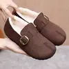 Solado macio de poliuretano Novo estilo de inverno Solado macio Antiderrapante Sapatos de pano Old Beijing Femininos Com veludo extra Espessados Quentes Sapatos para Mãe
