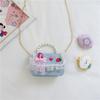 Bolsa Infantil de Pérolas 2022 Nova Personalidade Bolsa Transversal Infantil Moda Princesa Algodão Linho Porta-Moedas Novo Estilo