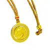 Tienda de Oro Mismo Estilo Oro Antiguo Incrustado con Diamantes Colgante de Herradura Giratoria para Mujer, Colgante de Caballo del Zodiaco Girador de Fortuna Año de Nacimiento