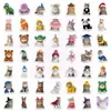 Nuevas pegatinas creativas de gato para disfraces transfronterizas de 100 piezas, pegatinas decorativas impermeables personalizadas de gatos lindas y realistas
