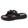 Zapatos de moda y populares famosos en internet, sandalias de mujer estilo Chanel, pantuflas planas para mujer, adecuadas para usar al aire libre, con suela blanda y ultra cómodas para el verano.