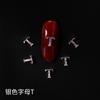 Nuevo arte de uñas LZ 26 letras aleación joyería estilo japonés red plateado letra arte de uñas joyería taladro de uñas