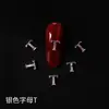 Nova Lz Personalizada 26 Letras Liga de Metal Joias Estilo Japonês Celebridade da Internet Prata Nail Art Cristais Strass