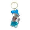 Llavero de pez dorado pequeño flotante para hombres y mujeres, exquisito, lindo, colgante de llavero de coche de botella flotante, colgante de bolso, pequeño regalo