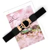 Novo Cinto de Moda Feminino Largo Elástico Simples Versátil para Vestido Casaco Cintura Cobertura de Cintura Tendência