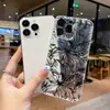 Funda floral de tinta más vendida transfronteriza adecuada para iPhone 17, funda de teléfono con sensación de alta gama, funda suave transparente anticaídas para Apple 16 Pro Max