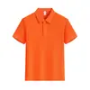 Conjunto de Algodón Puro de Manga Corta para Padres e Hijos Color Sólido Camisa Polo con Cuello de Solapa Uniforme para Actividad Laboral Uniforme de Clase Bordado Personalizado con Imagen y Texto